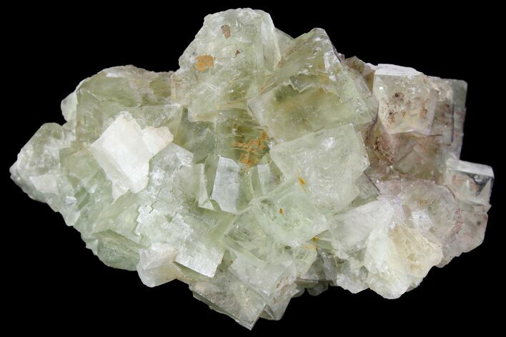 Light-Green, Cubic Fluorite Crystal Cluster - Morocco #138241
